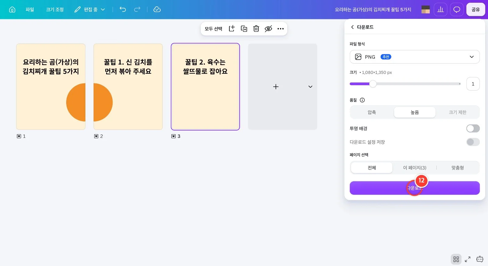 스텝 12